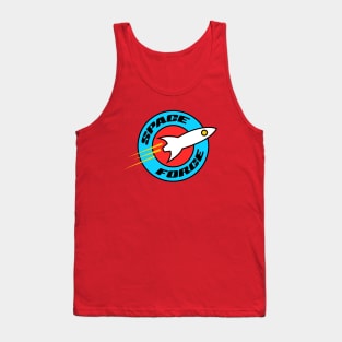 U.S. Space Force logo funny humorous spaceship Tank Top